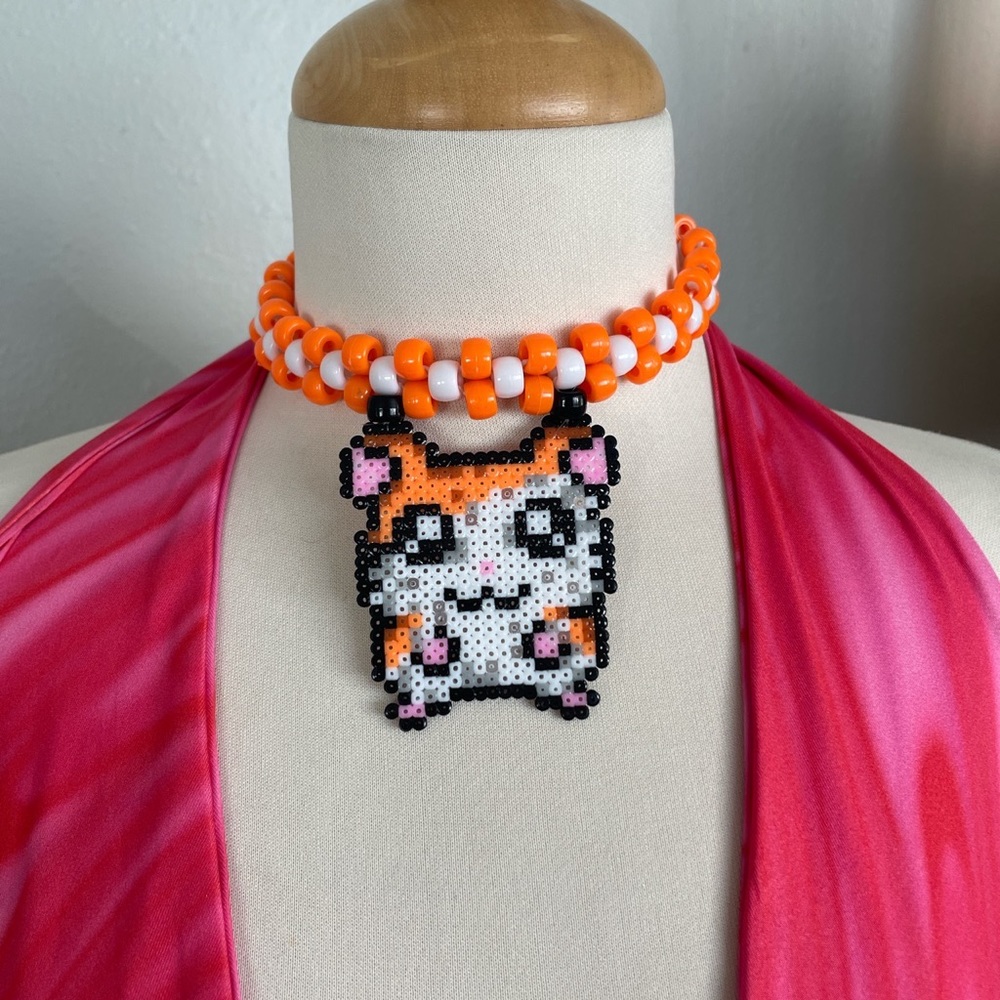 HAMTARO KANDI ORANGE CHOKER - Picture 1 of 5